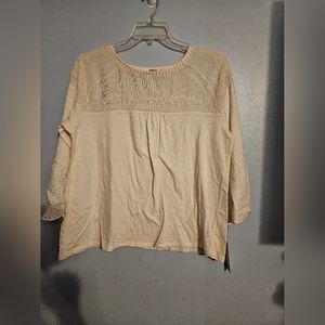 Sonoma top with lace accent NWT